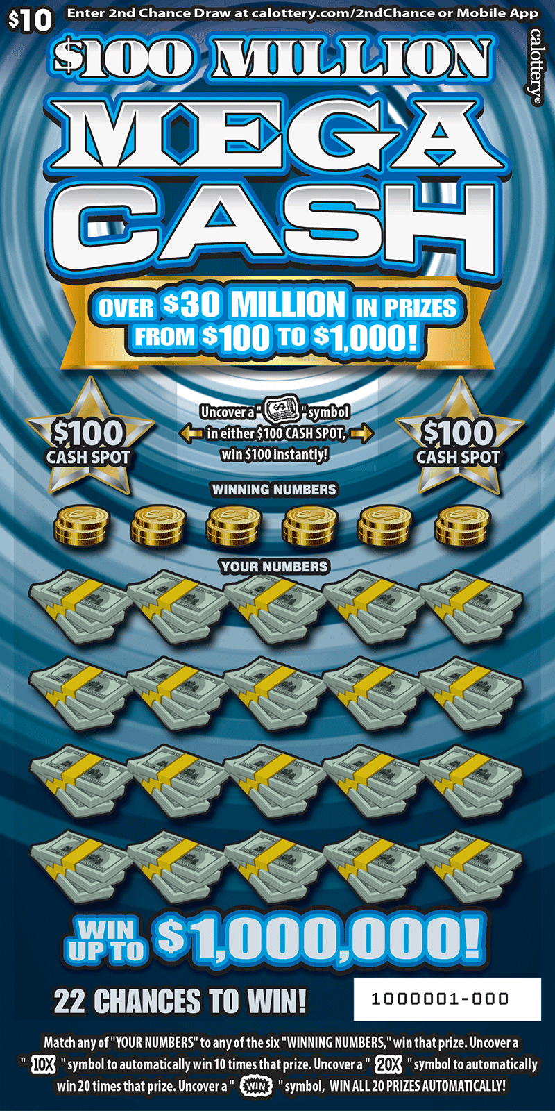 1637 10 100 million mega cash