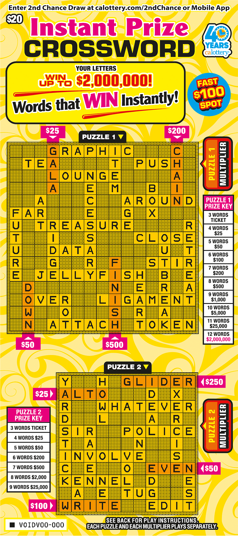 1682 20 instant prize crossword